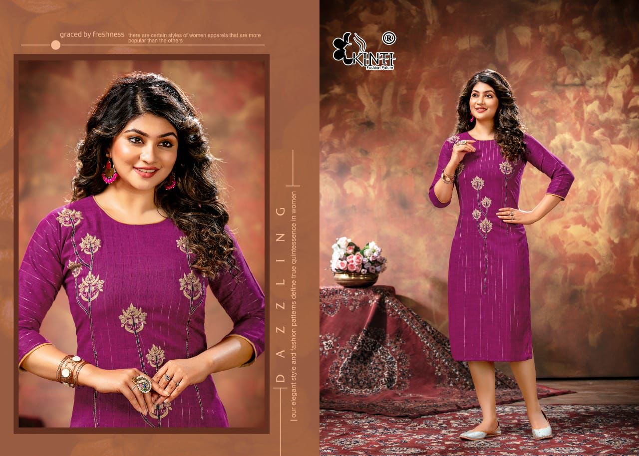 Kinti Silver Line Ethnic Wear Designer Fancy Embroidery Kurti Collection
